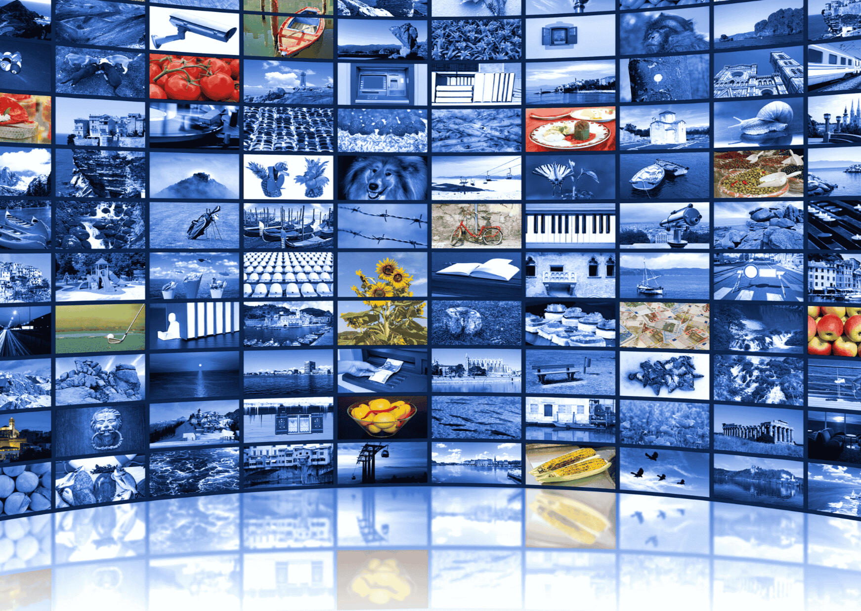 alt=Many video screens on one picture showing all the video formats available at Bizconverts